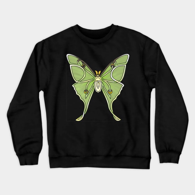 Luna Moth Crewneck Sweatshirt by KnotYourWorld4